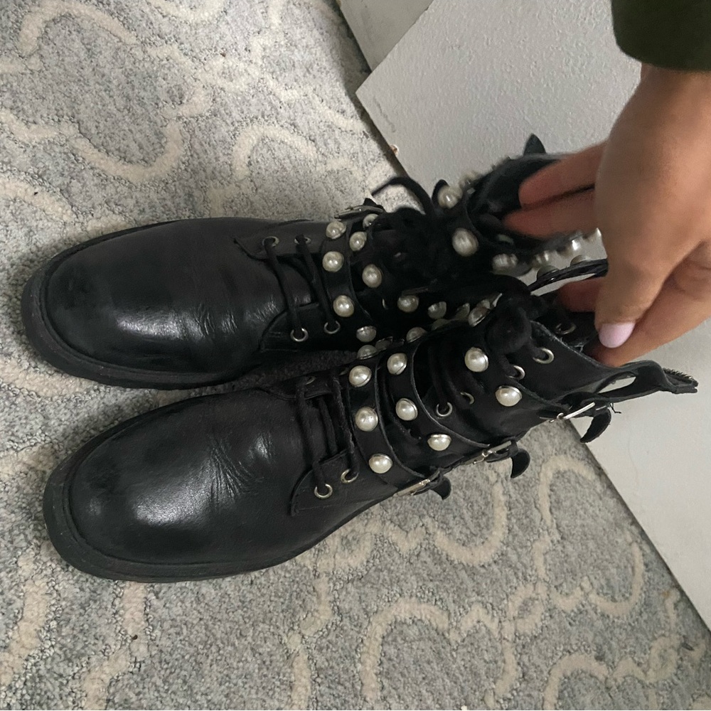 Zara combat boots very cool and fashionable